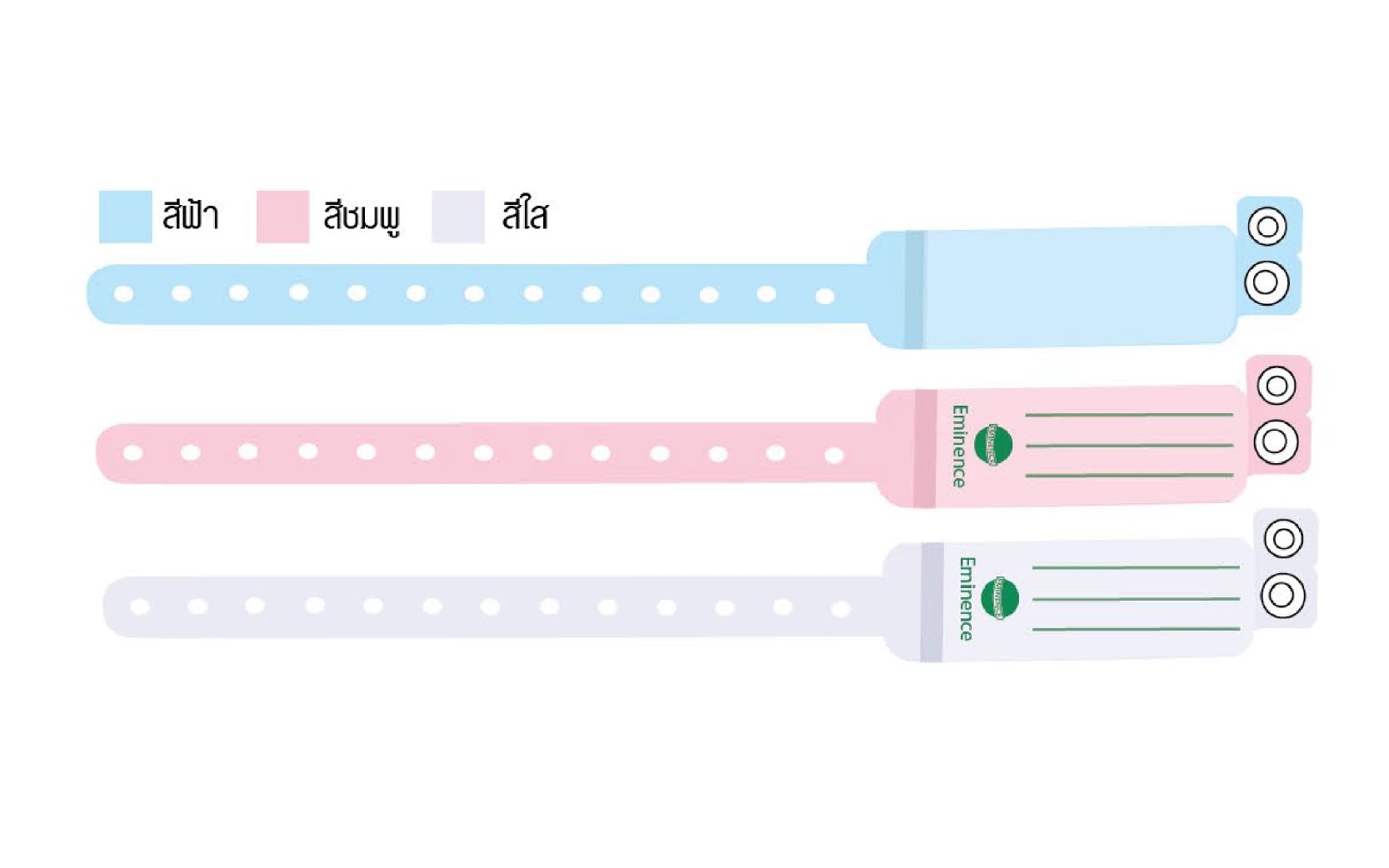 สายรัดข้อมือสำหรับคนไข้ ID wristband 